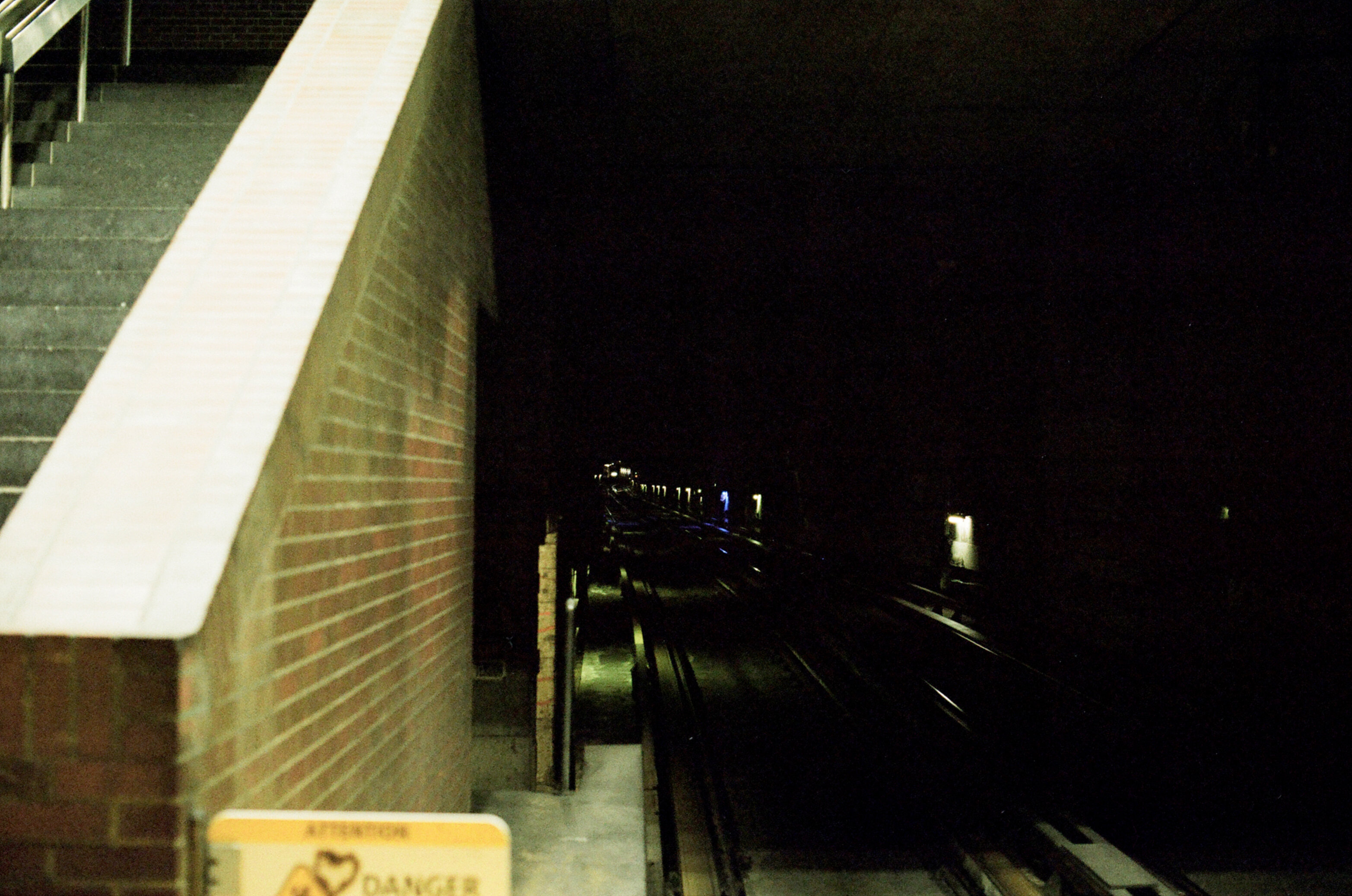 Subway train approaching through a tunnel
